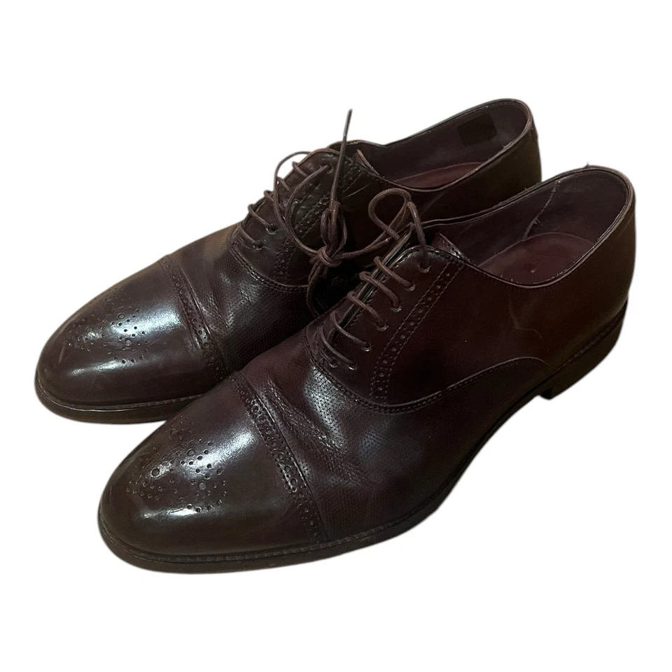 Vestido Oxford Paul Smith Cuero Marrón Oscuro Hecho en Italia Zapatos Talla 8 Foto 1 de 4