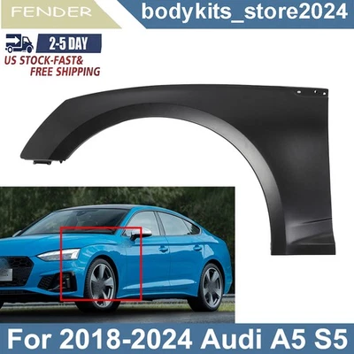 Front Driver Side Fender For 2018 2019 2020-2024 Audi A5 Quattro S5 Sportback - Imagem 1 de 4