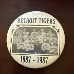 Domino’s Pizza Vintage Detroit Tigers MLB Baseball Team 1887-1987 Pin Button - Picture 1 of 2