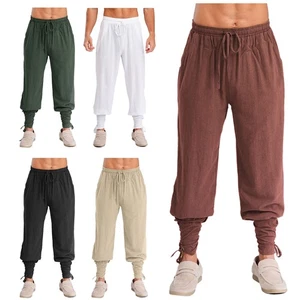 Herren Hose Wikingerhose Knöchelband Kostüm Gothic Verkleidung Vintage Erwachsene - Bild 1 von 37