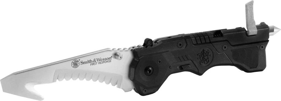 Smith & Wesson First Response Assisted Knife Belt Cutter Glass Breaker SW911N - Image 1 of 1