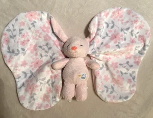 Kid’s Preferred Snug Hugs Bunny Rabbit Baby Lovey Plush Big Ears Pink Floral EUC - Picture 1 of 6