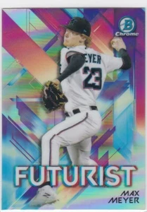 2021 Bowman Chrome MAX MEYER Futurist #FUT-MM Miami Marlins - Picture 1 of 2