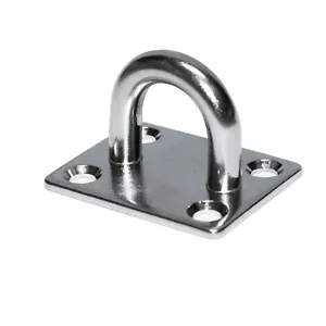 Augplatte Deckenhaken Wandhacken Zurröse Ösenplatte Fenderöse Mastplatte Ösen - Bild 1 von 10