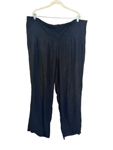 Old Navy wide leg pull on elastic waist linen pants size XXL vacation summer - Picture 1 of 6