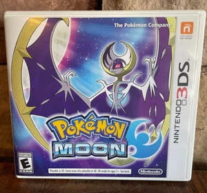 Nintendo 3DS Pokemon Moon Case & Game Only Tested & Works Great - Picture 1 of 4