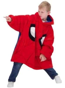 KIDS WAYY BIG HOODIE Fleece Lined One Size Pullover Hoodie Spider-Man  - Picture 1 of 6