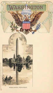 Washington DC Washington Monument Embossed Raphael Tuck Postcard - Picture 1 of 2