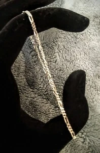 Exquisites & schönes Figaro Gliederarmband ~ 925 Sterlingsilber ~ Glieder sind 2 mm breit - Bild 1 von 6