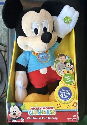Disney Junior Mickey Mouse Clubhouse Fun Mickey Mouse Talking Singing 13" NEW - Image 1 of 2