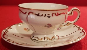 ANTIKES  WEIMAR  PORZELLAN - GOLD-ROSEN- GOLDRAND,SAMMELTASSE-MOKKA-GEDECK-TASSE - Bild 1 von 7