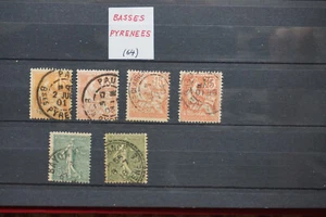 DEP-64-20-1: Lot Briefmarken des 20. Jahrhunderts des Departements BASSES PYRENEES - Bild 1 von 1