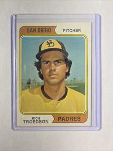 1974 Topps Rich Troedson (San Diego) #77 Rookie RC San Diego Padres LOW GRADE
