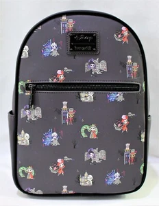 Loungefly Disney Villains Chibi Mini Backpack Evil Lairs Bag 12" x 8.5" x 5" - Picture 1 of 5