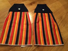 Hanging  towels bright stripes , new polyester handmade