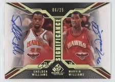 2007-08 SP Game Used SIGnificance Dual /25 Shelden Williams Marvin #SD-WW Auto