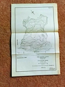 1914 Panama Canal Dredging Cucaracha Slide Contractors Hill Diagram - Picture 1 of 3