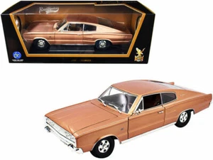 1966 DODGE CHARGER BRONZE MET 1:18 DIECAST MODEL CAR BY ROAD SIGNATURE 92638 - Picture 1 of 2