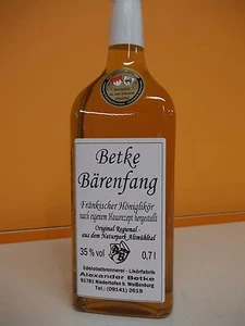 Betke Bärenfang, Fränkischer Honiglikör, Spirituose - 0,7 ltr. - (37,13€/1l) 35% - Bild 1 von 3