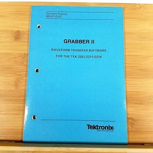 Tektronix Grabber II Waveform Transfer Software User Manual Tek 2201/211/2214 - Imagen 1 de 6