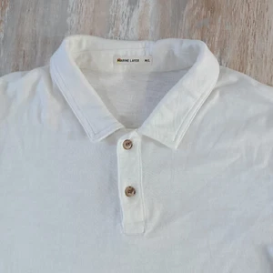 Marine Layer Polo Shirt Size M/L Mens Short Sleeve Cotton Ivory - Bild 1 von 9