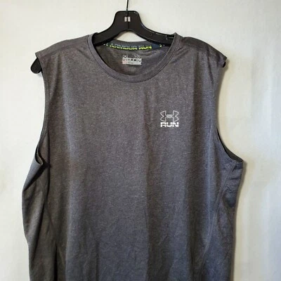 Camiseta sin mangas Under Armour para hombre extra grande gris sin mangas correr gimnasio  Foto 1 de 4