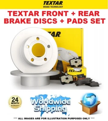 FRONT + REAR BRAKE DISCS + BRAKE PADS for VW POLO Saloon 1.5 TDI 2016-on - Image 1 of 4
