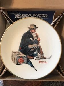 Norman Rockwell plates 1978, PALS gold-rimmed Fine China Plate Coll. Ltd Edition - Picture 1 of 3