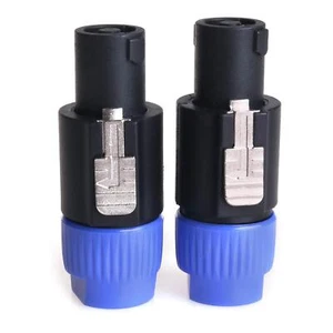 2 Pack Speaker Plug Twist Lock 4 Pole Compatible with Speakon Cable Connector - Picture 1 of 8