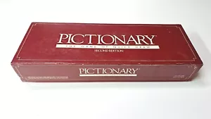Vintage Pictionary Second Edition Board Game Quick Draw Red 1987 Complete/ Minty - Picture 1 of 7