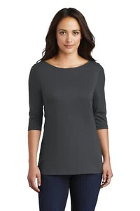 District Women's Perfect Weight 3/4-Sleeve Tee DM107L - Picture 1 of 10