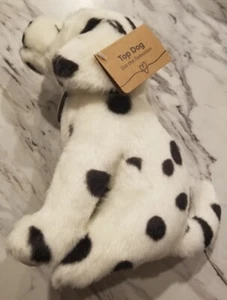 DEMDACO BLACK & WHITE SPOTTED DALMATION PUPPY PLUSH NWT - Picture 1 of 6