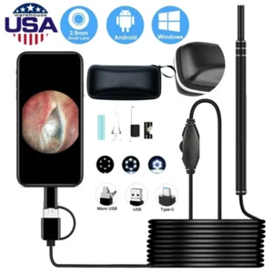 LED HD Ear Cleaning Endoscope Otoscope Camera Tool Wax Pick Cleaner Removal Kit - Picture 1 of 12
