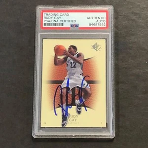 2007-08 NBA SP #13 Rudy Gay Signed Card AUTO PSA Slabbed Grizzlies - Picture 1 of 2
