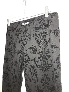 ROOMMATES black Stretch Velvet Floral Brocade Pullon Skinny Legging Pants L - Picture 1 of 6