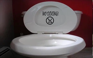 no diving 8" sticker *E970* DECAL toilet bathroom college joke party funny - Picture 1 of 1