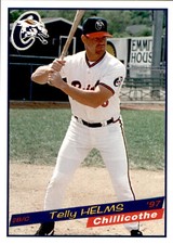1997 Chillicothe Paints Grandstand #13 Telly Helms Charlotte North Carolina Card