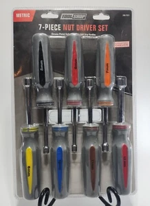 7-piece Metric 6 point Nut Driver Set Soft Grip Handle 5, 6, 7, 8, 10, 11, 12 MM - Picture 1 of 3