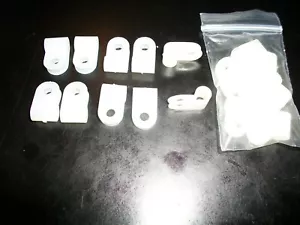 FMR BRAKE LINE CLIPS, PLASTIC ADEL CLAMPS 1/4" , MOUNTING HOLE 3/16", PACK OF 20 - Picture 1 of 4