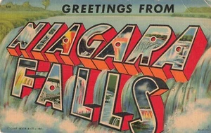Vintage Greetings From Niagara Falls NY 1970s Large Letters Postcard - Picture 1 of 2