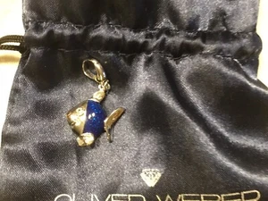 Swarovski Kristall Oliver Weber Kugelfisch Charm Selten 3/4 Zoll Neu ohne Etikett - Bild 1 von 7