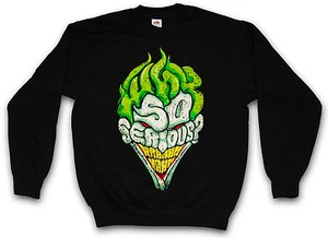 WHY SO SERIOUS SWEATSHIRT SWEATER PULLOVER - Batman Gotham TV City Dark Joker - Picture 1 of 2