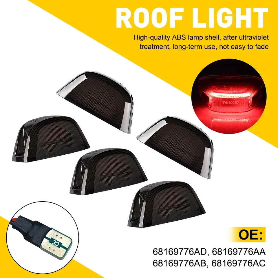 For 2014-2023 Dodge Ram 1500 2500 3500 Rear LED Cab Roof Marker Running Lights - Image 1 of 4