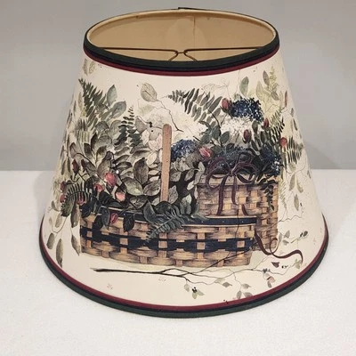 1998 Longaberger Pat Richter Homestead  Large Lamp Shade Baskets Clip On 10"H - Image 1 of 4