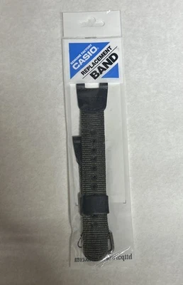 Genuine Casio Green Nylon/Leather Watch Band Strap for Twin Sensor SGW-100B-3V - Image 1 of 4