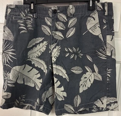 Gap Shorts Mens 38 The Lived-In Gray Beige Tropical Floral Cotton Casual Chino - Image 1 of 4