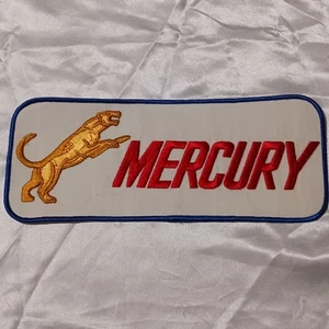 Vintage Embroidered Mercury Emblem 10"x4" Large Sew On Patch - Picture 1 of 4