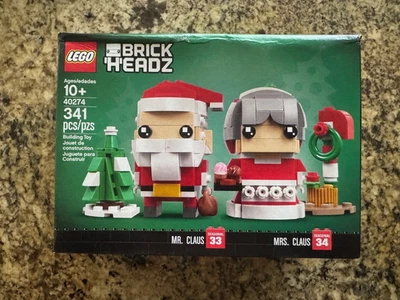 LEGO BRICKHEADZ: Mr. & Mrs. Claus (40274) NUEVO PRECINTADO - CAJA DAÑADA Foto 1 de 3