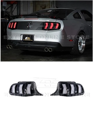 For 10-14 Ford Mustang | S650 EURO Sequential Signal LED Smoke Rear Taillights - Image 1 of 4