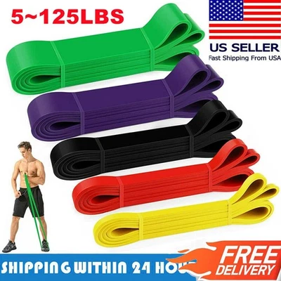 Bandas de resistencia de alta resistencia (juego de 5) ejercicio pull up ayuda fitness entrenamiento Foto 1 de 4